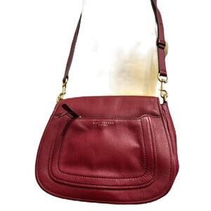 Like new Marc Jacobs Recruit Nomad Saddle Pebble Leather Red Crossbody Bag